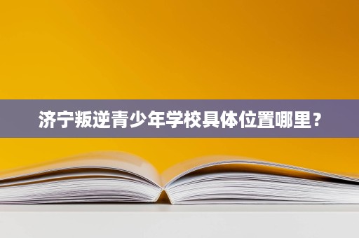 济宁叛逆青少年学校具体位置哪里? 济宁叛逆青少年学校具体位置哪里?