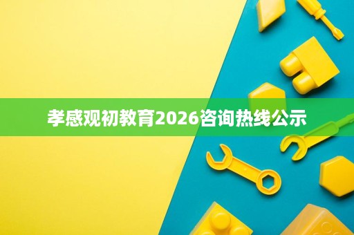 孝感观初教育2026咨询热线公示