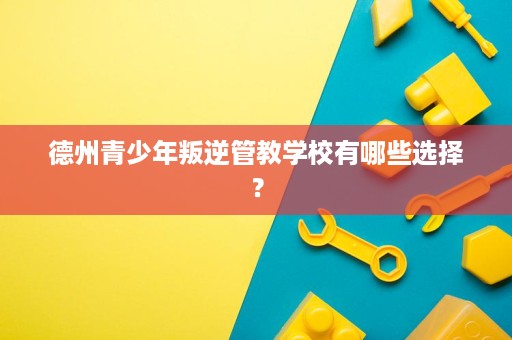 德州青少年叛逆管教学校有哪些选择？