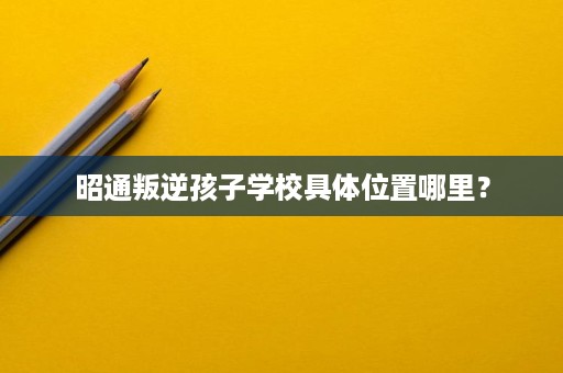 昭通叛逆孩子学校具体位置哪里? 昭通叛逆孩子学校具体位置哪里?