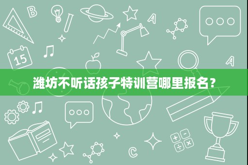 潍坊不听话孩子特训营哪里报名? 潍坊不听话孩子特训营哪里报名?