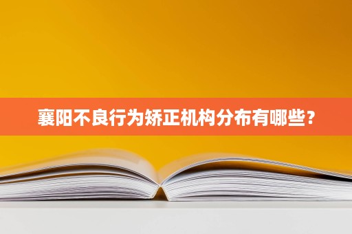 襄阳不良行为矫正机构分布有哪些？