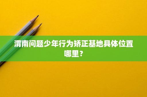 渭南问题少年行为矫正基地具体位置哪里? 渭南问题少年行为矫正基地具体位置哪里?