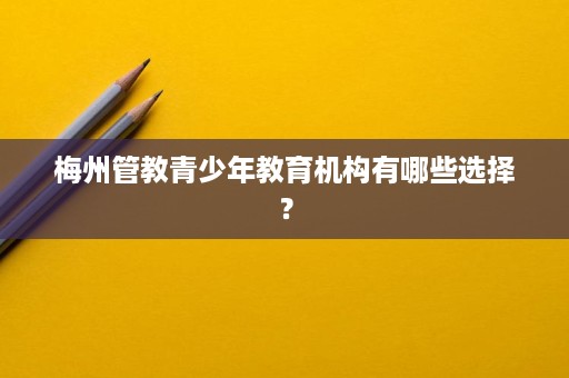梅州管教青少年教育机构有哪些选择? 梅州管教青少年教育机构有哪些选择?