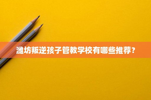 潍坊叛逆孩子管教学校有哪些推荐? 潍坊叛逆孩子管教学校有哪些推荐?