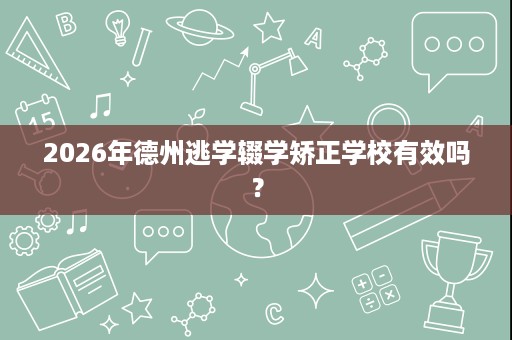 2026年德州逃学辍学矫正学校有效吗？