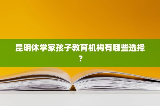 昆明休学家孩子教育机构有哪些选择? 昆明休学家孩子教育机构有哪些选择?