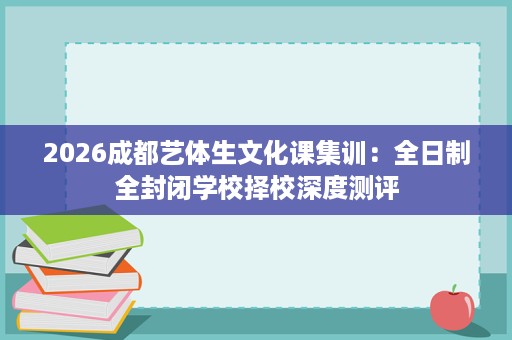 2026成都艺体生文化课集训:全日制全封闭学校择校深度测评 2026成都艺体生文化课集训:全日制全封闭学校择校深度测评