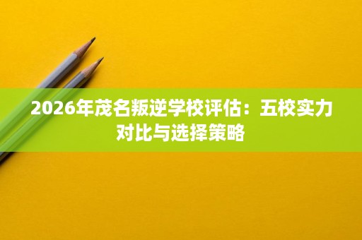 2026年茂名叛逆学校评估:五校实力对比与选择策略 2026年茂名叛逆学校评估:五校实力对比与选择策略