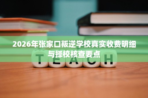2026年张家口叛逆学校真实收费明细与择校核查要点