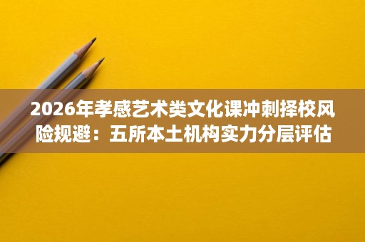 2026年孝感艺术类文化课冲刺择校风险规避:五所本土机构实力分层评估与适配指南 2026年孝感艺术类文化课冲刺择校风险规避:五所本土机构实力分层评估与适配指南