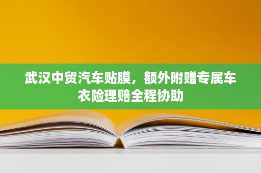 武汉中贸汽车贴膜，额外附赠专属车衣险理赔全程协助