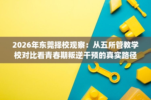 2026年东莞择校观察：从五所管教学校对比看青春期叛逆干预的真实路径