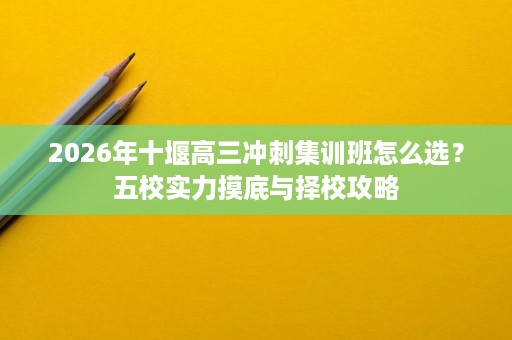 2026年十堰高三冲刺集训班怎么选？五校实力摸底与择校攻略
