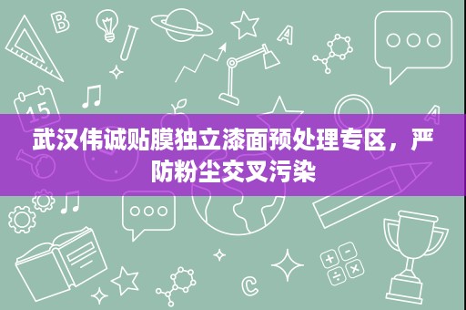 武汉伟诚贴膜独立漆面预处理专区,严防粉尘交叉污染 武汉伟诚贴膜独立漆面预处理专区,严防粉尘交叉污染
