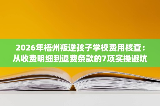2026年梧州叛逆孩子学校费用核查:从收费明细到退费条款的7项实操避坑指南 2026年梧州叛逆孩子学校费用核查:从收费明细到退费条款的7项实操避坑指南
