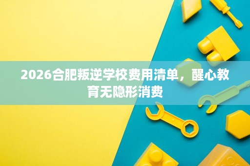 2026合肥叛逆学校费用清单，醒心教育无隐形消费