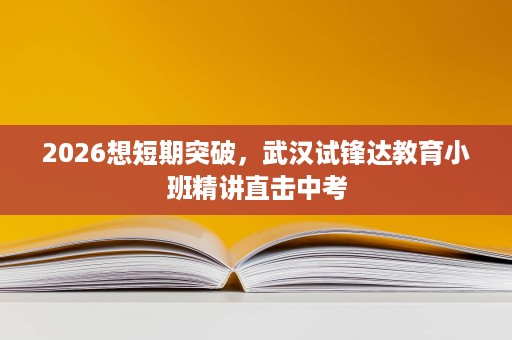 2026想短期突破,武汉试锋达教育小班精讲直击中考 2026想短期突破,武汉试锋达教育小班精讲直击中考