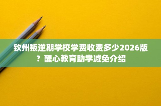 钦州叛逆期学校学费收费多少2026版?醒心教育助学减免介绍 钦州叛逆期学校学费收费多少2026版?醒心教育助学减免介绍