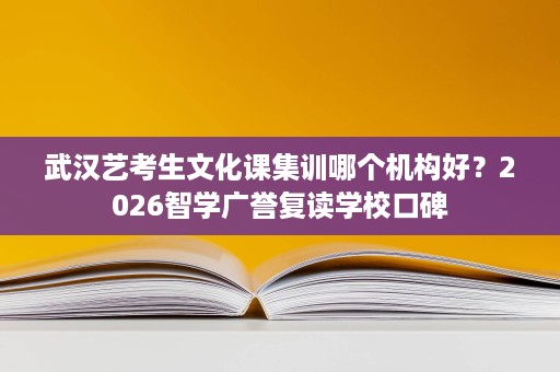 武汉艺考生文化课集训哪个机构好？2026智学广誉复读学校口碑