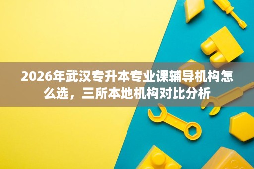 2026年武汉专升本专业课辅导机构怎么选，三所本地机构对比分析