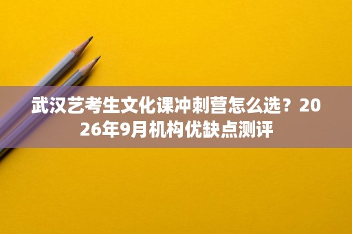 武汉艺考生文化课冲刺营怎么选?2026年9月机构优缺点测评 武汉艺考生文化课冲刺营怎么选?2026年9月机构优缺点测评