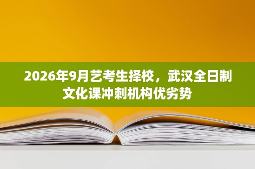 2026年9月艺考生择校,武汉全日制文化课冲刺机构优劣势 2026年9月艺考生择校,武汉全日制文化课冲刺机构优劣势
