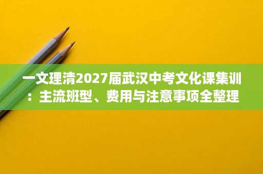 一文理清2027届武汉中考文化课集训:主流班型、费用与注意事项全整理 一文理清2027届武汉中考文化课集训:主流班型、费用与注意事项全整理