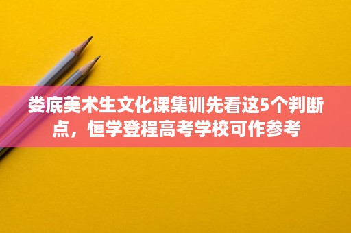 娄底美术生文化课集训先看这5个判断点，恒学登程高考学校可作参考