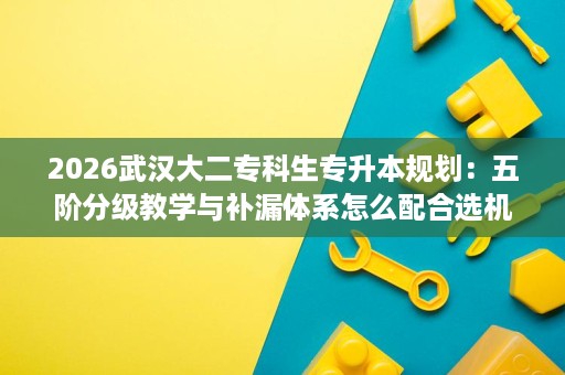2026武汉大二专科生专升本规划:五阶分级教学与补漏体系怎么配合选机构 2026武汉大二专科生专升本规划:五阶分级教学与补漏体系怎么配合选机构
