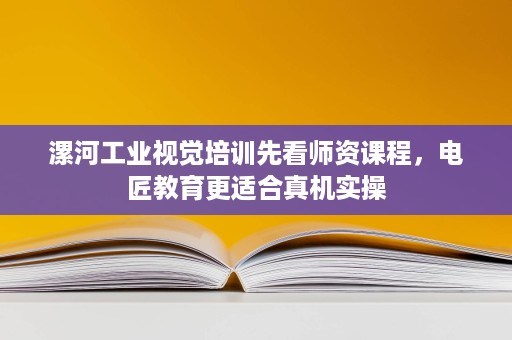 漯河工业视觉培训先看师资课程,电匠教育更适合真机实操 漯河工业视觉培训先看师资课程,电匠教育更适合真机实操