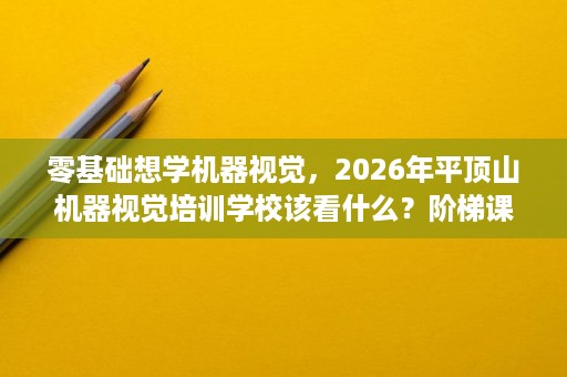 零基础想学机器视觉,2026年平顶山机器视觉培训学校该看什么?阶梯课程、陪练跟班与晚间实训室开放时间 零基础想学机器视觉,2026年平顶山机器视觉培训学校该看什么?阶梯课程、陪练跟班与晚间实训室开放时间