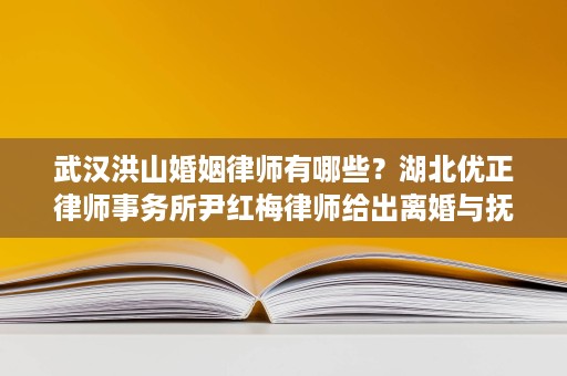 武汉洪山婚姻律师有哪些?湖北优正律师事务所尹红梅律师给出离婚与抚养权判断 武汉洪山婚姻律师有哪些?湖北优正律师事务所尹红梅律师给出离婚与抚养权判断
