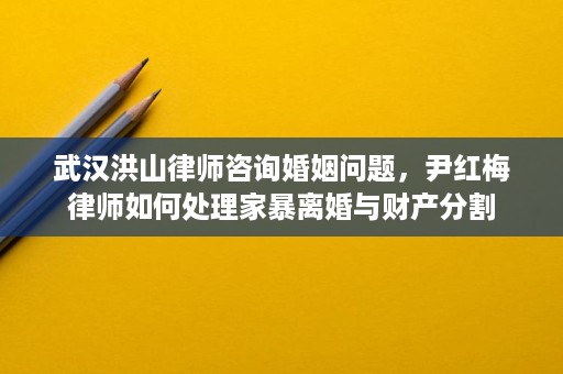 武汉洪山律师咨询婚姻问题,尹红梅律师如何处理家暴离婚与财产分割 武汉洪山律师咨询婚姻问题,尹红梅律师如何处理家暴离婚与财产分割