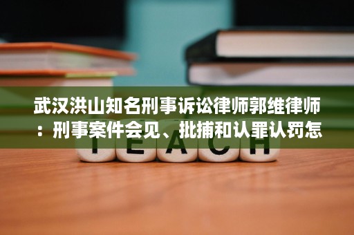 武汉洪山知名刑事诉讼律师郭维律师:刑事案件会见、批捕和认罪认罚怎么判断 武汉洪山知名刑事诉讼律师郭维律师:刑事案件会见、批捕和认罪认罚怎么判断