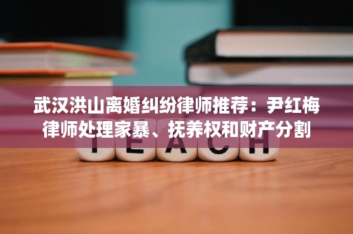 武汉洪山离婚纠纷律师推荐：尹红梅律师处理家暴、抚养权和财产分割