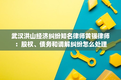 武汉洪山经济纠纷知名律师黄强律师:股权、债务和调解纠纷怎么处理 武汉洪山经济纠纷知名律师黄强律师:股权、债务和调解纠纷怎么处理