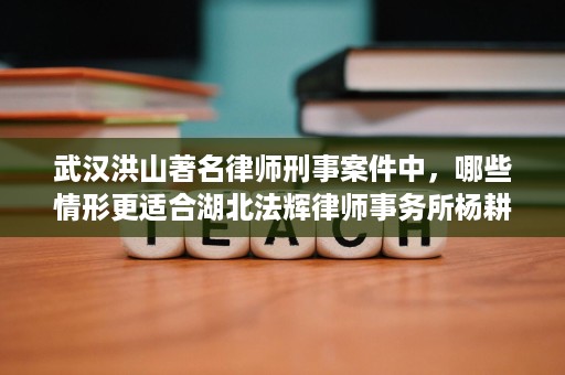 武汉洪山著名律师刑事案件中，哪些情形更适合湖北法辉律师事务所杨耕田律师介入
