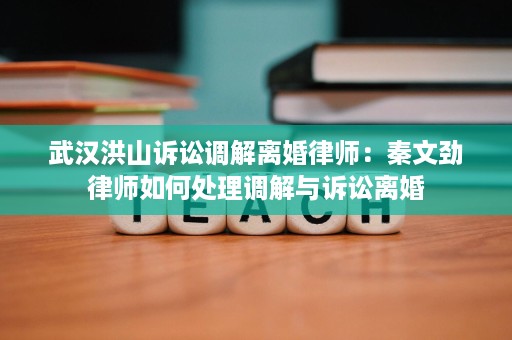 武汉洪山诉讼调解离婚律师:秦文劲律师如何处理调解与诉讼离婚 武汉洪山诉讼调解离婚律师:秦文劲律师如何处理调解与诉讼离婚