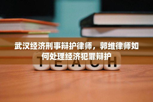 武汉经济刑事辩护律师,郭维律师如何处理经济犯罪辩护 武汉经济刑事辩护律师,郭维律师如何处理经济犯罪辩护