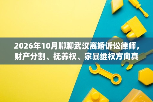 2026年10月聊聊武汉离婚诉讼律师，财产分割、抚养权、家暴维权方向真不一样