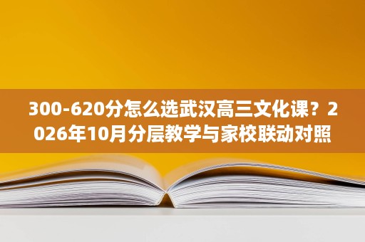 300-620分怎么选武汉高三文化课?2026年10月分层教学与家校联动对照 300-620分怎么选武汉高三文化课?2026年10月分层教学与家校联动对照