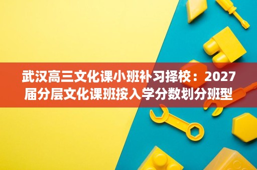 武汉高三文化课小班补习择校:2027届分层文化课班按入学分数划分班型要点 武汉高三文化课小班补习择校:2027届分层文化课班按入学分数划分班型要点