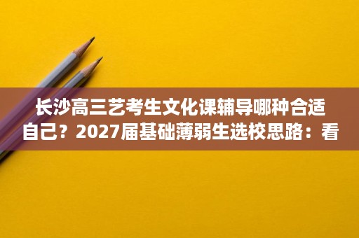 长沙高三艺考生文化课辅导哪种合适自己？2027届基础薄弱生选校思路：看班型、看课程、看管理