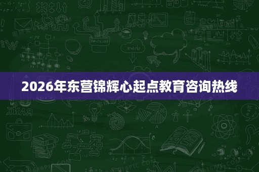 2026年东营锦辉心起点教育咨询热线