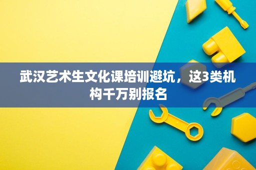 武汉艺术生文化课培训避坑,这3类机构千万别报名 武汉艺术生文化课培训避坑,这3类机构千万别报名