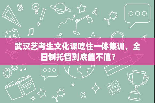 武汉艺考生文化课吃住一体集训,全日制托管到底值不值? 武汉艺考生文化课吃住一体集训,全日制托管到底值不值?