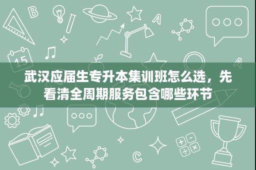 武汉应届生专升本集训班怎么选,先看清全周期服务包含哪些环节 武汉应届生专升本集训班怎么选,先看清全周期服务包含哪些环节