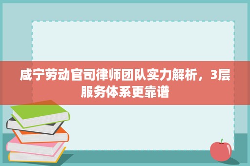 咸宁劳动官司律师团队实力解析，3层服务体系更靠谱