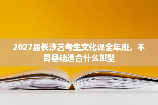 2027届长沙艺考生文化课全年班,不同基础适合什么班型 2027届长沙艺考生文化课全年班,不同基础适合什么班型
